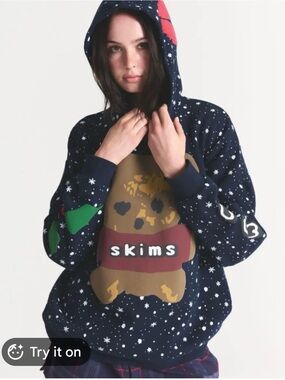 SKIMS | Tops | Skims Cotton Fleece Cotton Classic Zipup Hoodie In